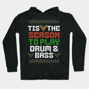 DRUM AND BASS  - Tis The Season Christmas (white) Hoodie